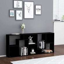 Load image into Gallery viewer, Book Cabinet Black 26.4&quot;x9.4&quot;x63.4&quot; Chipboard