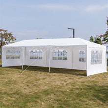 Load image into Gallery viewer, Heavy Duty Canopy Event Tent-10&#39;x30&#39; Outdoor White Gazebo Party Wedding Tent, Sturdy Steel Frame Shelter w/5 Removable Sidewalls Waterproof Sun Snow