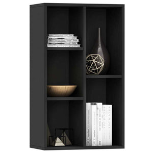 Book Cabinet/Sideboard Black 17.7"x9.8"x31.5" Chipboard