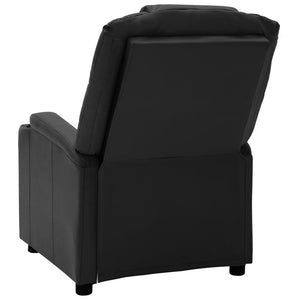 Massage Reclining Chair Black Faux Leather