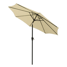 Load image into Gallery viewer, 9ft Patio Umbrella Outdoor Market Table Umbrella with Push Button Tilt and Crank for Garden, Lawn, Deck, Backyard &amp; Pool, 8 Sturdy Ribs, Beige