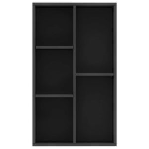 Book Cabinet/Sideboard Black 17.7"x9.8"x31.5" Chipboard