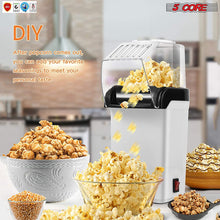 Load image into Gallery viewer, Popcorn Machine Hot Air Electric Popper Kernel Corn Maker Bpa Free No Oil 5 Core POP