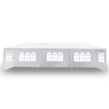 Load image into Gallery viewer, Heavy Duty Canopy Event Tent-10&#39;x30&#39; Outdoor White Gazebo Party Wedding Tent, Sturdy Steel Frame Shelter w/5 Removable Sidewalls Waterproof Sun Snow