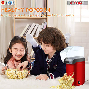 Popcorn Machine Hot Air Electric Popper Kernel Corn Maker Bpa Free No Oil 5 Core POP