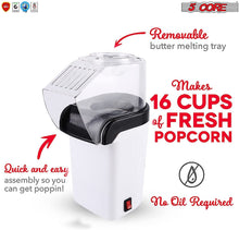 Load image into Gallery viewer, Popcorn Machine Hot Air Electric Popper Kernel Corn Maker Bpa Free No Oil 5 Core POP