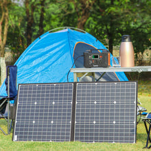 Load image into Gallery viewer, 200W Portable Power Station, FlashFish 40800mAh Solar Generator with 50W 18V Portable Solar Panel, Flashfish Foldable Solar Charger with 5V USB 18V DC Output