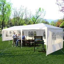 Load image into Gallery viewer, Heavy Duty Canopy Event Tent-10&#39;x30&#39; Outdoor White Gazebo Party Wedding Tent, Sturdy Steel Frame Shelter w/5 Removable Sidewalls Waterproof Sun Snow