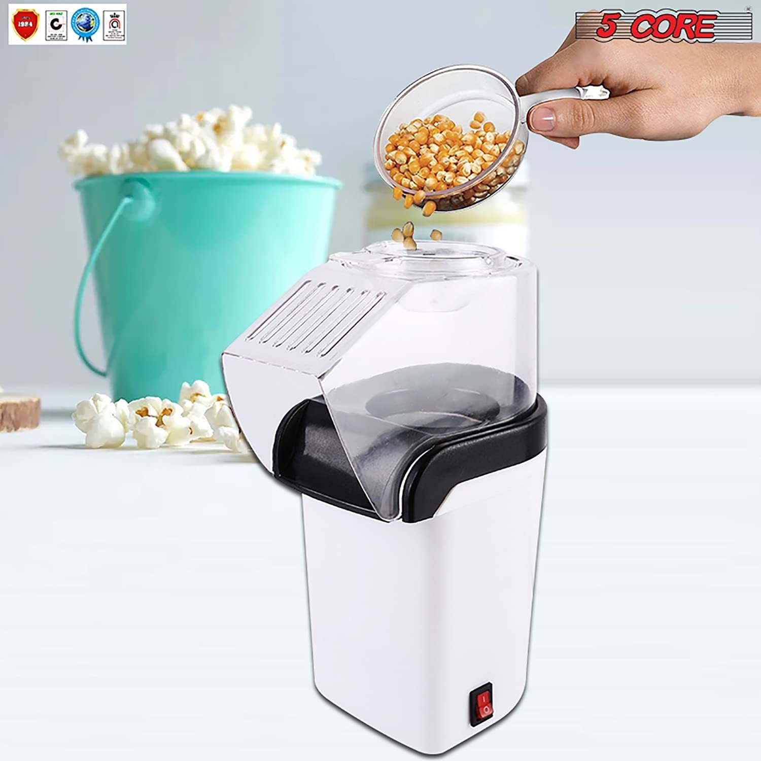 5Core Popcorn Machine Hot Air Electric Popper Kernel No Oil POP on