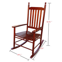 Load image into Gallery viewer, wooden porch rocker chair Brown