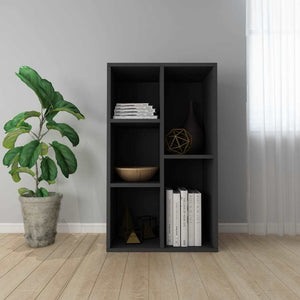 Book Cabinet/Sideboard Black 17.7"x9.8"x31.5" Chipboard