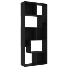 Load image into Gallery viewer, Book Cabinet Black 26.4&quot;x9.4&quot;x63.4&quot; Chipboard