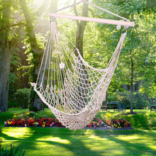 Load image into Gallery viewer, Indoor Outdoor Garden Cotton Hanging Rope Air/Sky Chair Swing Beige Hammocks