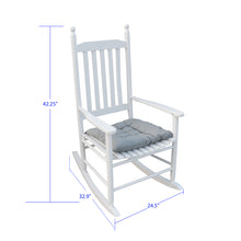 Load image into Gallery viewer, wooden porch rocker chair white