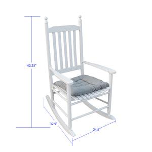 wooden porch rocker chair white