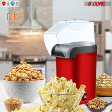 Load image into Gallery viewer, Popcorn Machine Hot Air Electric Popper Kernel Corn Maker Bpa Free No Oil 5 Core POP