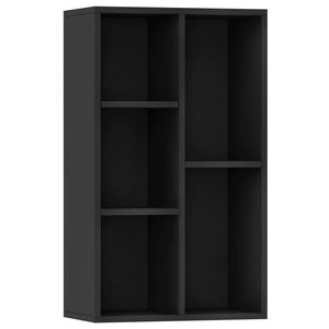 Book Cabinet/Sideboard Black 17.7"x9.8"x31.5" Chipboard