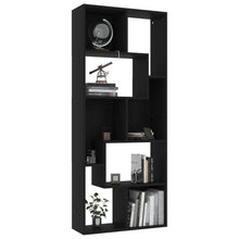 Load image into Gallery viewer, Book Cabinet Black 26.4&quot;x9.4&quot;x63.4&quot; Chipboard