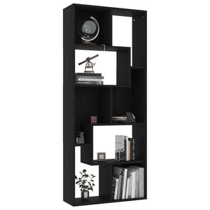 Book Cabinet Black 26.4"x9.4"x63.4" Chipboard