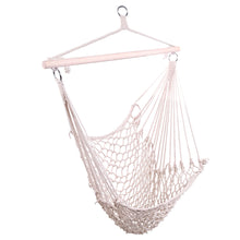 Load image into Gallery viewer, Indoor Outdoor Garden Cotton Hanging Rope Air/Sky Chair Swing Beige Hammocks