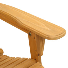 Load image into Gallery viewer, Folding Wooden Adirondack Lounger Chair with Natural Finish