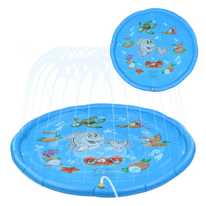 Splash Pad Large Sprinkler Play Mat Fun for Kids, Thicker Summer Outdoor Water Toys Toddler Pool for 3-12 Years Old Children Boys & Girls