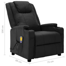 Load image into Gallery viewer, Massage Reclining Chair Black Faux Leather