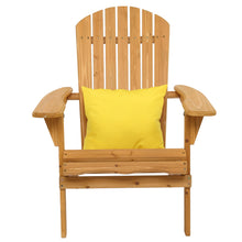 Load image into Gallery viewer, Folding Wooden Adirondack Lounger Chair with Natural Finish