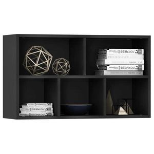 Book Cabinet/Sideboard Black 17.7"x9.8"x31.5" Chipboard