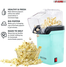 Load image into Gallery viewer, Popcorn Machine Hot Air Electric Popper Kernel Corn Maker Bpa Free No Oil 5 Core POP